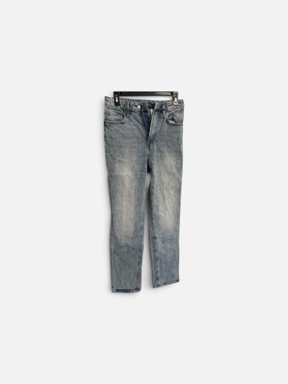 H&M Women's Straight-Leg Jeans in Faded Blue